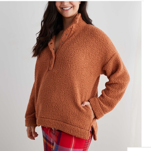 Aerie Cloud Sherpa Oversized Pullover 